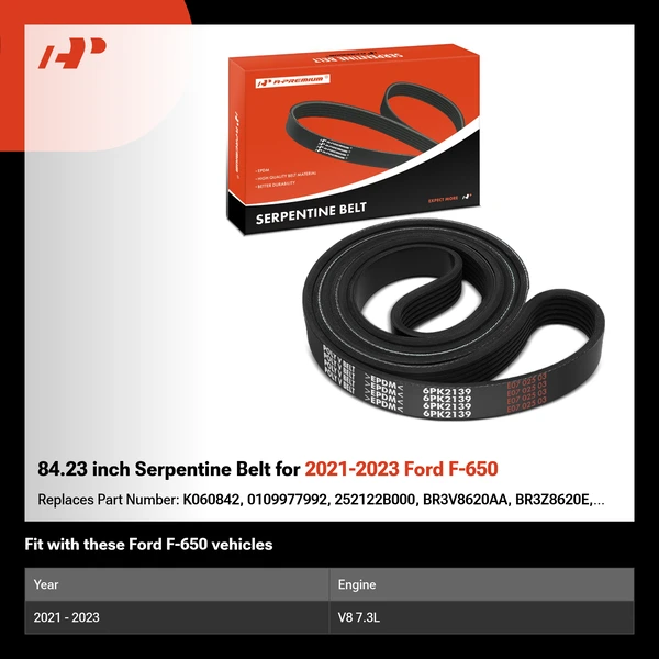 84.23 inch Serpentine Belt for 2021-2023 Ford F-650