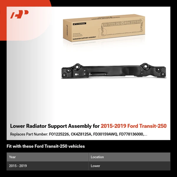 Lower Radiator Support Assembly for 2015-2019 Ford Transit-250
