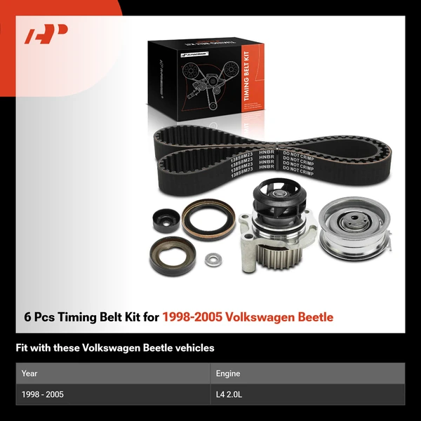 6 Pcs Timing Belt Kit for 1998-2005 Volkswagen Beetle