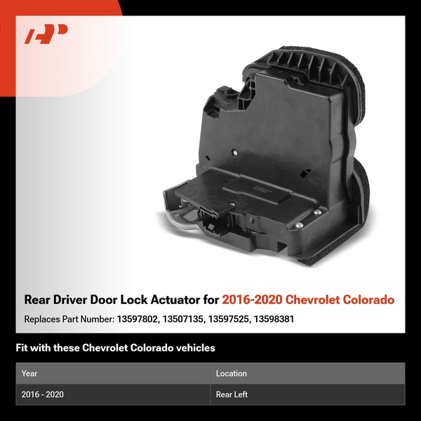 Rear Driver Door Lock Actuator for 2016-2020 Chevrolet Colorado