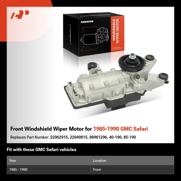Front Windshield Wiper Motor for 1985-1990 GMC Safari