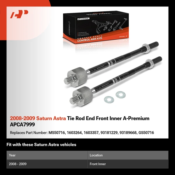 2008-2009 Saturn Astra Tie Rod End Front Inner A-Premium APCA7999