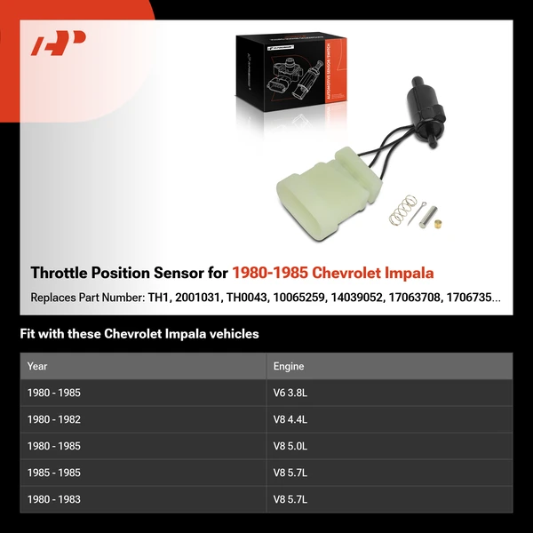 Throttle Position Sensor for 1980-1985 Chevrolet Impala