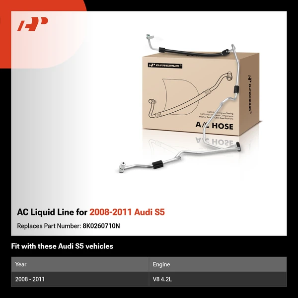 AC Liquid Line for 2008-2011 Audi S5