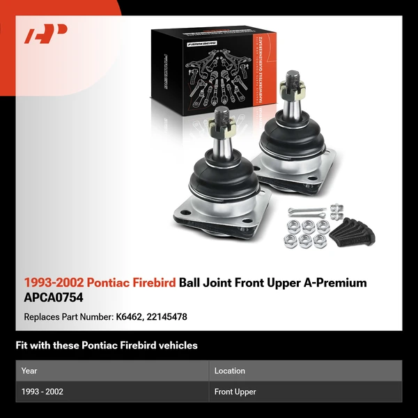 1993-2002 Pontiac Firebird Ball Joint Front Upper A-Premium APCA0754