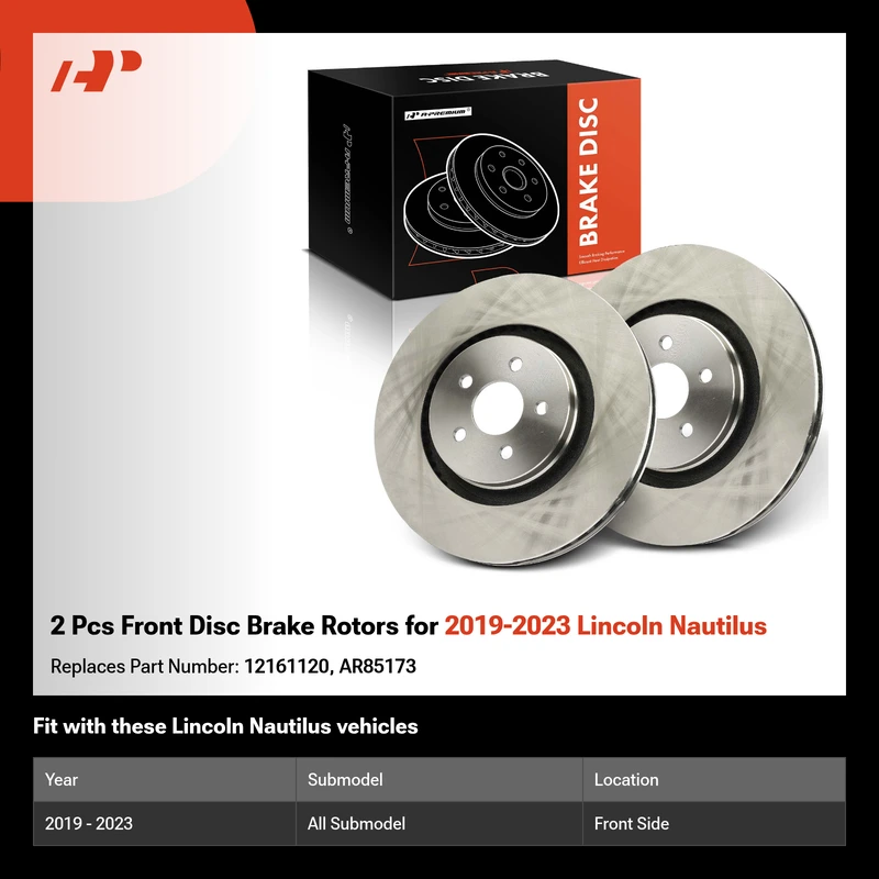2 Pcs Front Disc Brake Rotors for 2019-2023 Lincoln Nautilus
