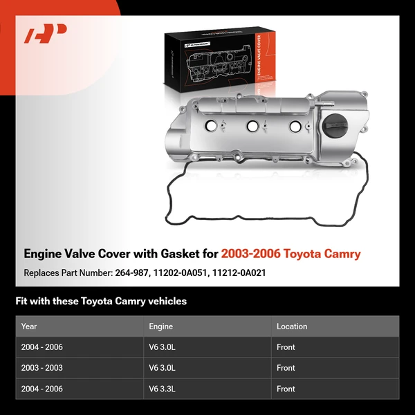 Engine Valve Cover with Gasket for 2003-2006 Toyota Camry