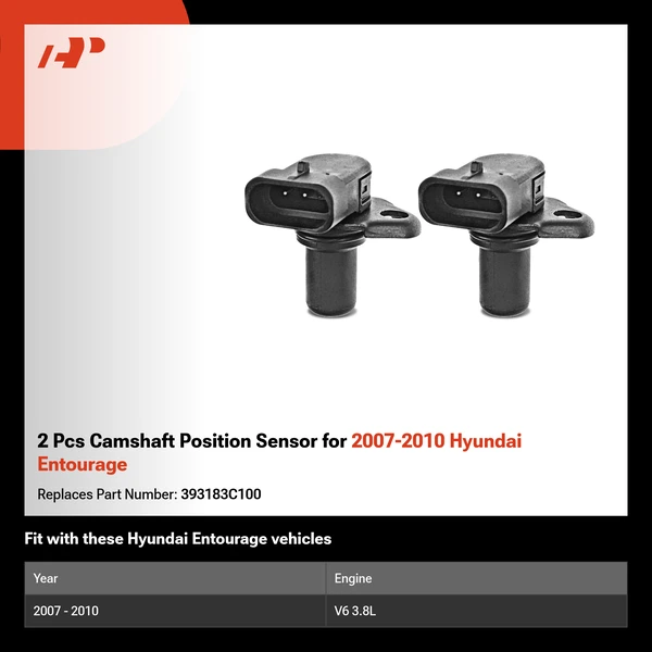 2 Pcs Camshaft Position Sensor for 2007-2010 Hyundai Entourage