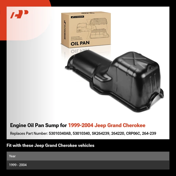 Engine Oil Pan Sump for 1999-2004 Jeep Grand Cherokee
