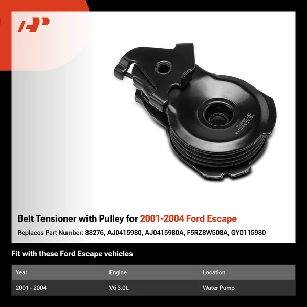 Belt Tensioner with Pulley for 2001-2004 Ford Escape
