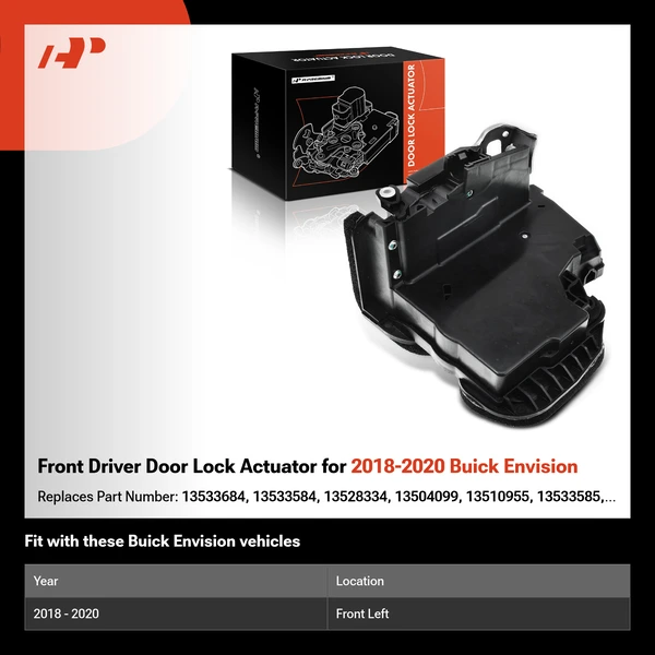 Front Driver Door Lock Actuator for 2018-2020 Buick Envision