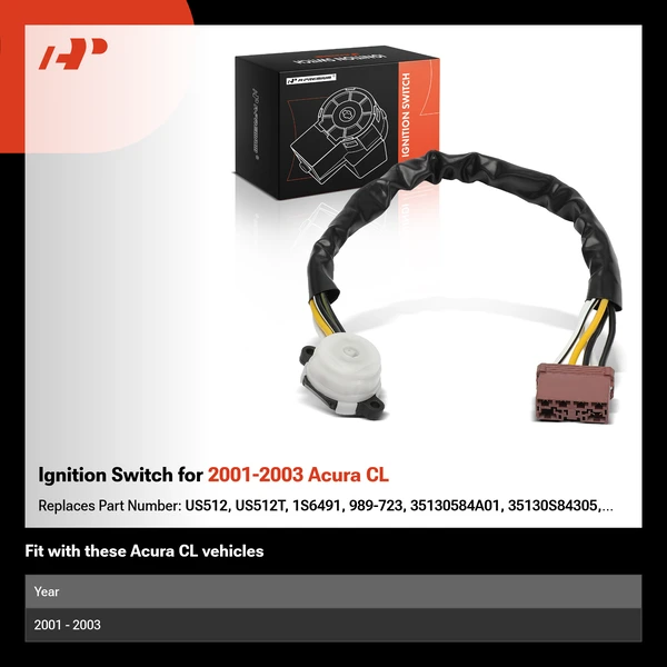Ignition Switch for 2001-2003 Acura CL