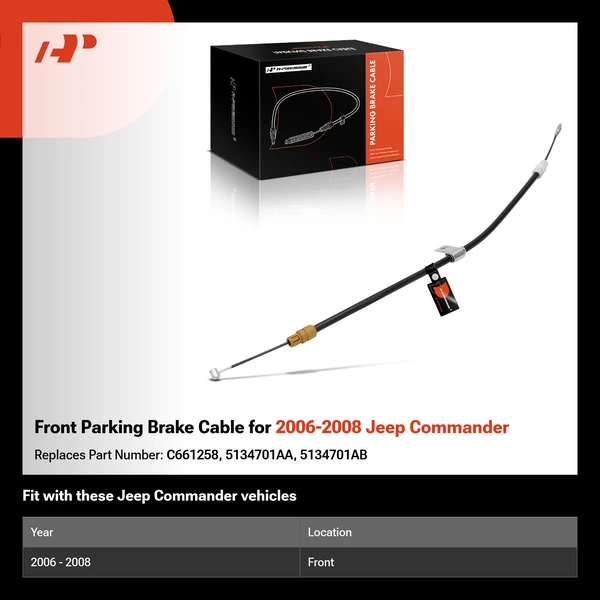 Front Parking Brake Cable for 2006-2008 Jeep Commander
