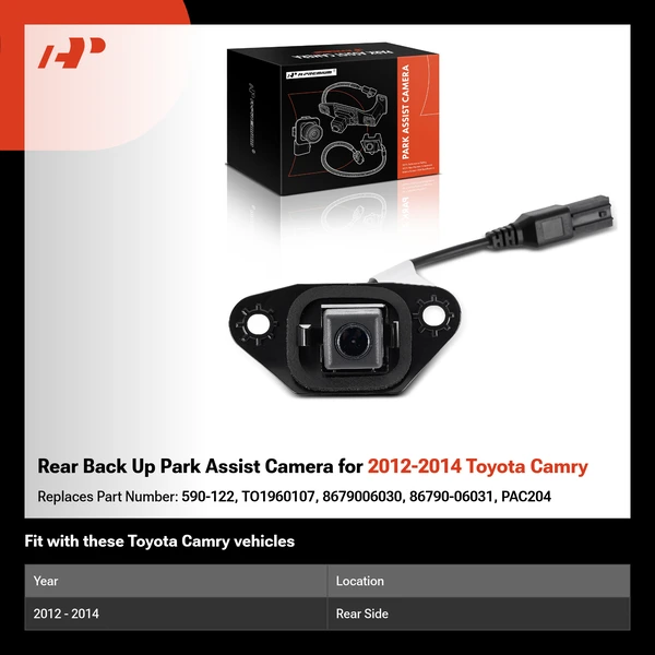 Rear Back Up Park Assist Camera for 2012-2014 Toyota Camry