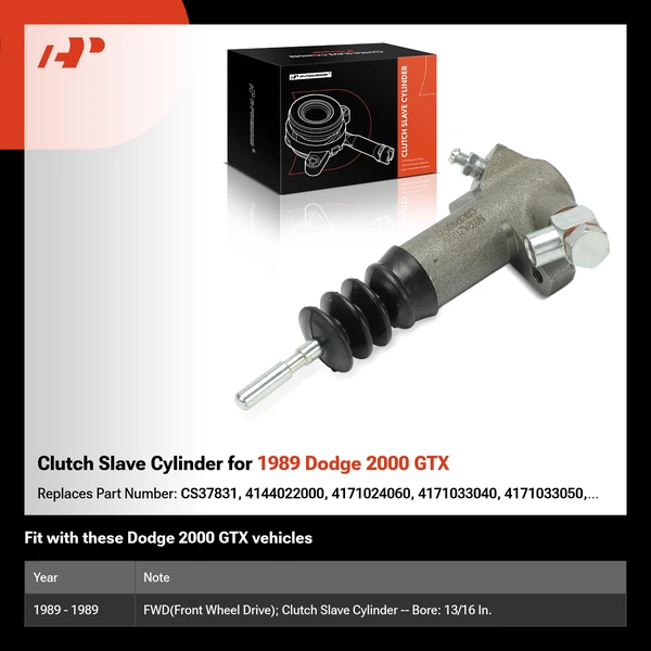 Clutch Slave Cylinder for 1989 Dodge 2000 GTX