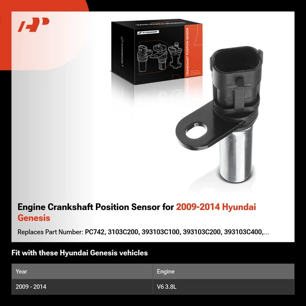 Engine Crankshaft Position Sensor for 2009-2014 Hyundai Genesis
