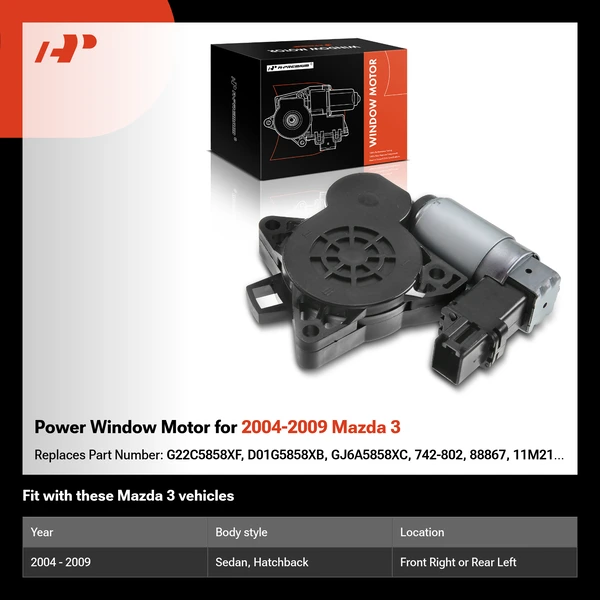 Power Window Motor for 2004-2009 Mazda 3