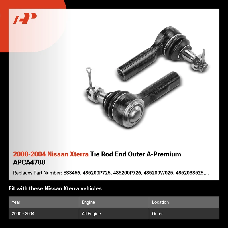 2000-2004 Nissan Xterra Tie Rod End Outer A-Premium APCA4780