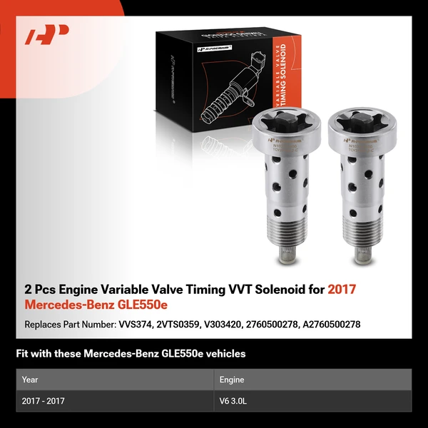 2 Pcs Engine Variable Valve Timing VVT Solenoid for 2017 Mercedes-Benz GLE550e