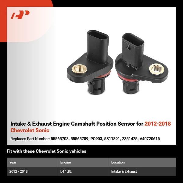 Intake & Exhaust Engine Camshaft Position Sensor for 2012-2018 Chevrolet Sonic
