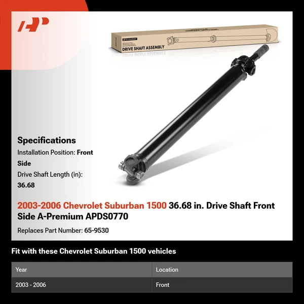 2003-2006 Chevrolet Suburban 1500 36.68 in. Drive Shaft Front Side A-Premium APDS0770