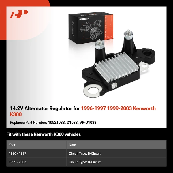 14.2V Alternator Regulator for 1996-1997 1999-2003 Kenworth K300