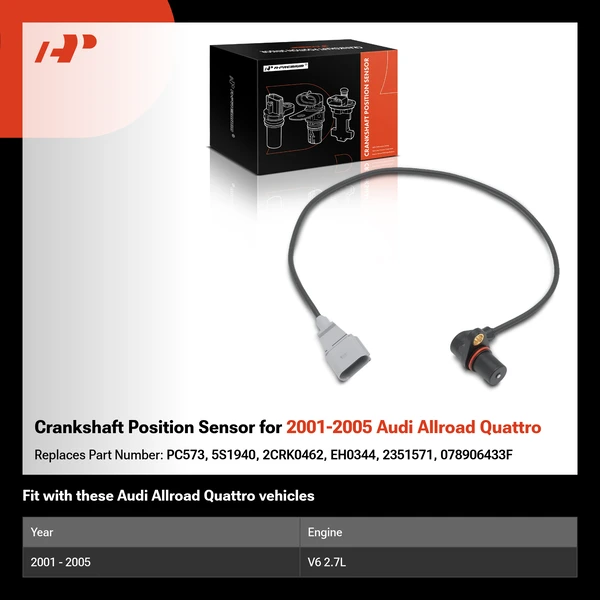 Crankshaft Position Sensor for 2001-2005 Audi Allroad Quattro