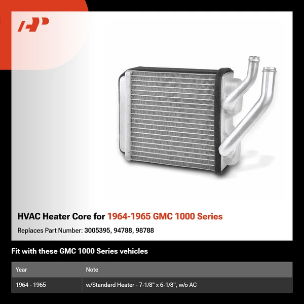 HVAC Heater Core for 1964-1965 GMC 1000 Series