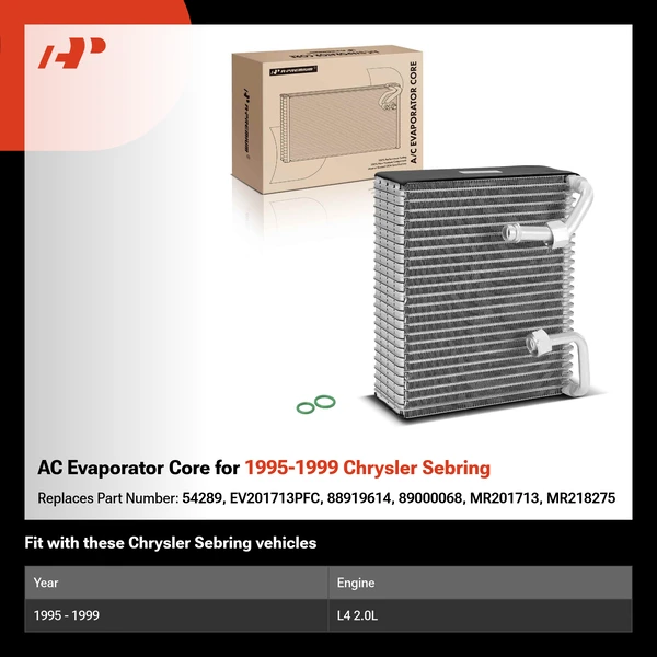 AC Evaporator Core for 1995-1999 Chrysler Sebring