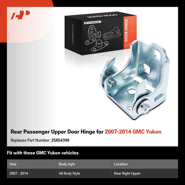 Rear Passenger Upper Door Hinge for 2007-2014 GMC Yukon