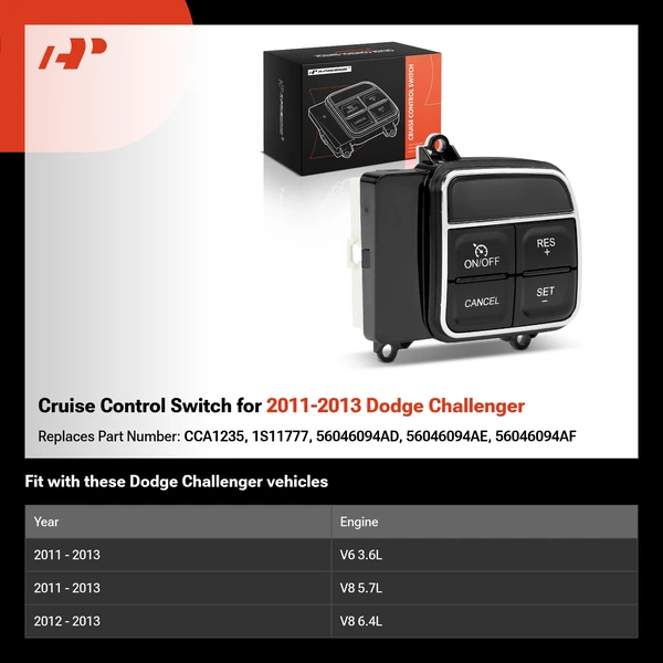 Cruise Control Switch for 2011-2013 Dodge Challenger