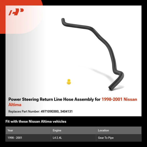 Power Steering Return Line Hose Assembly for 1998-2001 Nissan Altima