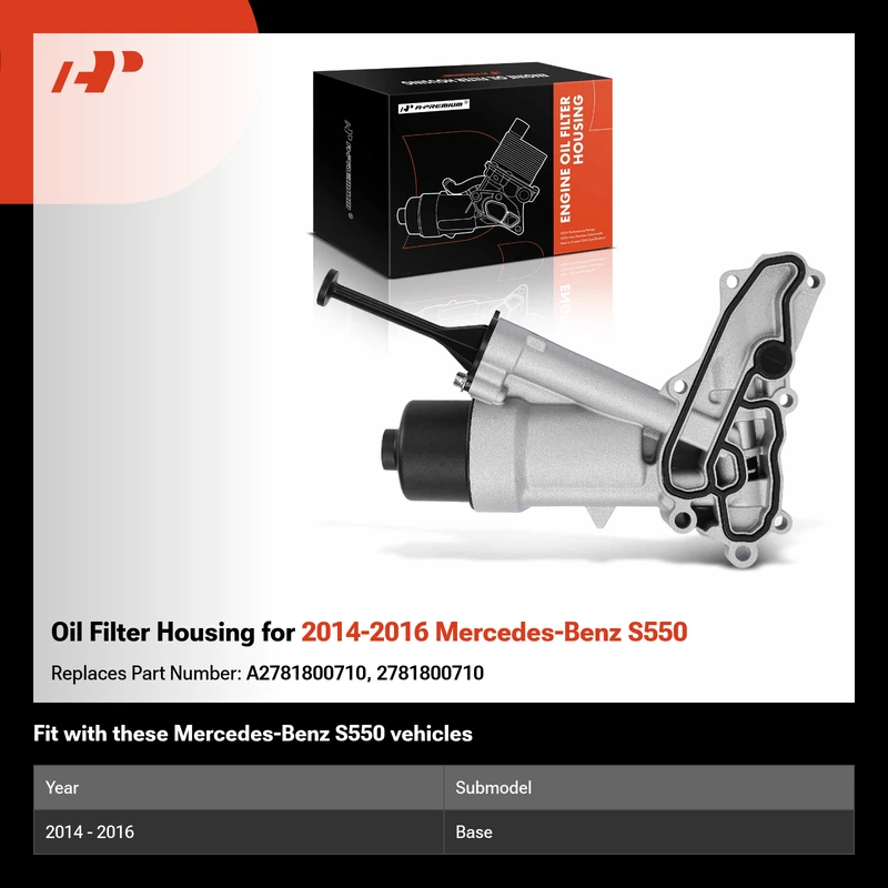 Oil Filter Housing for 2014-2016 Mercedes-Benz S550