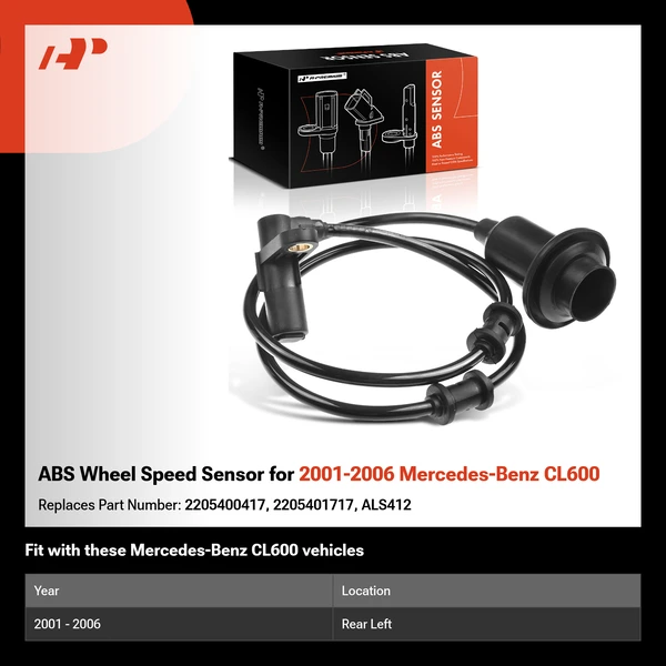 ABS Wheel Speed Sensor for 2001-2006 Mercedes-Benz CL600