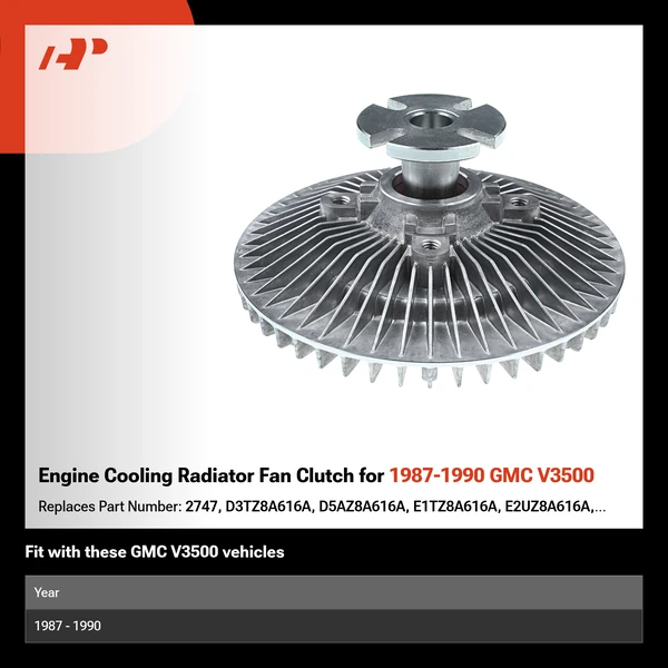 Engine Cooling Radiator Fan Clutch for 1987-1990 GMC V3500