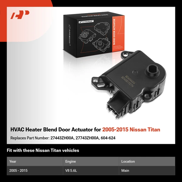 HVAC Heater Blend Door Actuator for 2005-2015 Nissan Titan