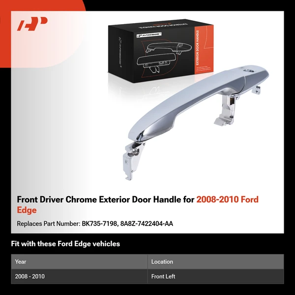 Front Driver Chrome Exterior Door Handle for 2008-2010 Ford Edge