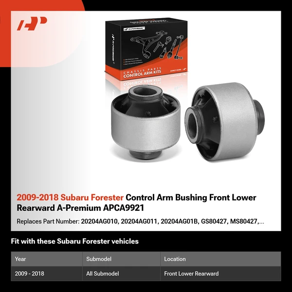 2009-2018 Subaru Forester Control Arm Bushing Front Lower Rearward A-Premium APCA9921