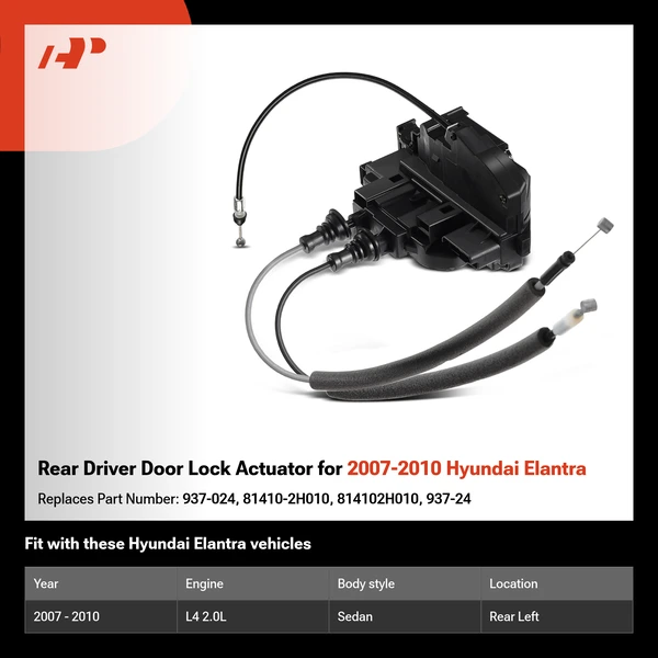 Rear Driver Door Lock Actuator for 2007-2010 Hyundai Elantra