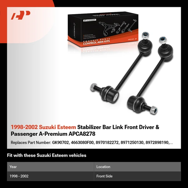 1998-2002 Suzuki Esteem Stabilizer Bar Link Front Driver & Passenger A-Premium APCA8278