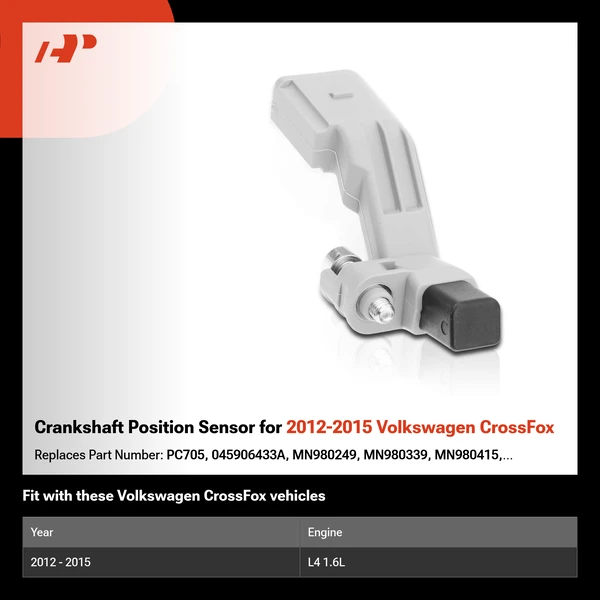 Crankshaft Position Sensor for 2012-2015 Volkswagen CrossFox
