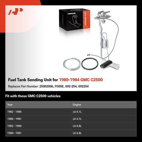 Fuel Tank Sending Unit for 1980-1984 GMC C2500