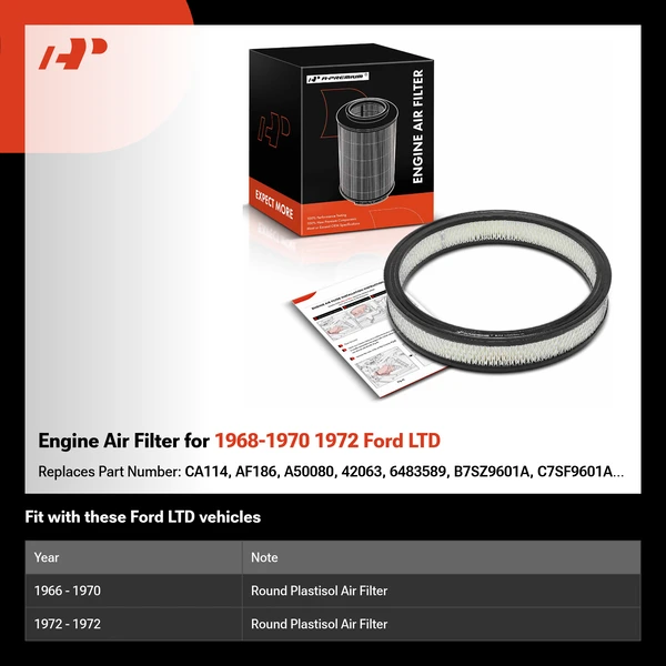 Engine Air Filter for 1968-1970 1972 Ford LTD