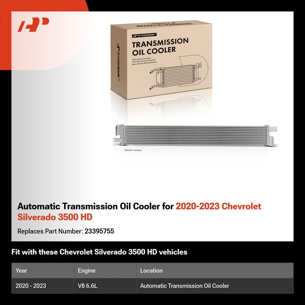 Automatic Transmission Oil Cooler for 2020-2023 Chevrolet Silverado 3500 HD