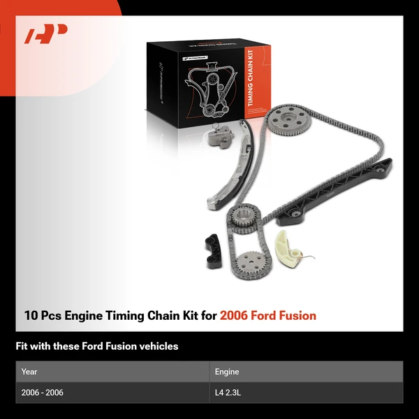 10 Pcs Engine Timing Chain Kit for 2006 Ford Fusion