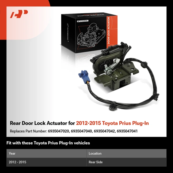 Rear Door Lock Actuator for 2012-2015 Toyota Prius Plug-In