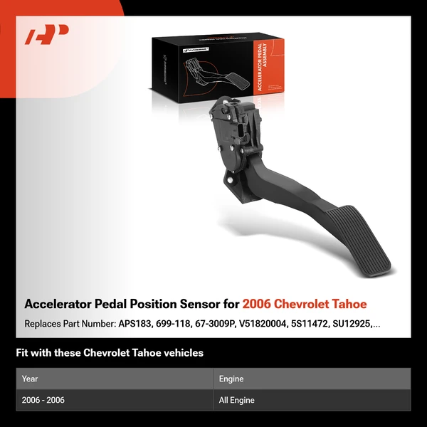 Accelerator Pedal Position Sensor for 2006 Chevrolet Tahoe