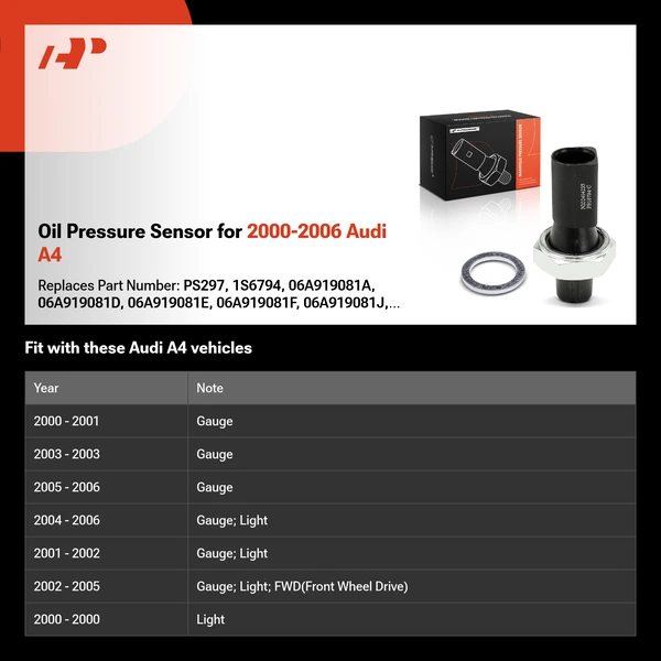 Oil Pressure Sensor for 2000-2006 Audi A4