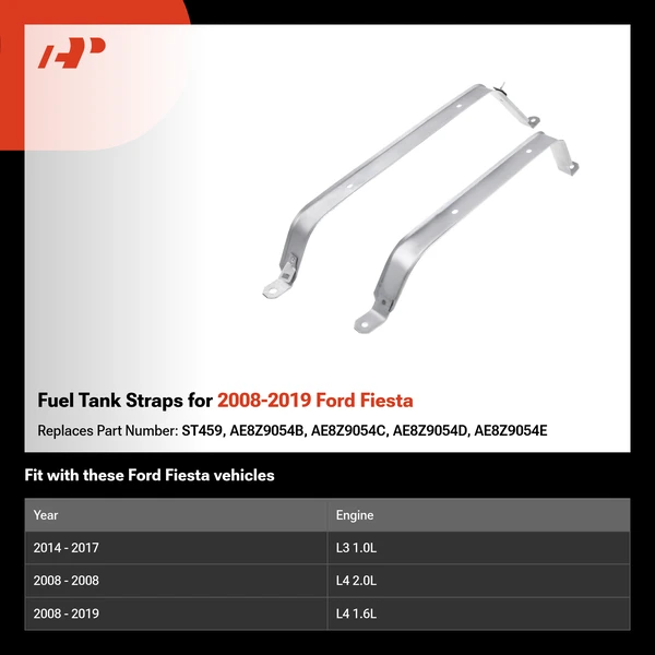 Fuel Tank Straps for 2008-2019 Ford Fiesta
