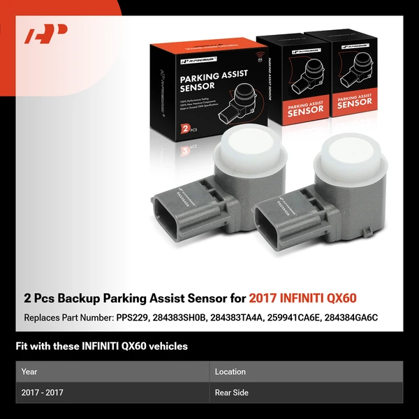 2 Pcs Backup Parking Assist Sensor for 2017 INFINITI QX60